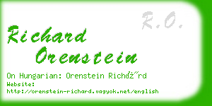 richard orenstein business card